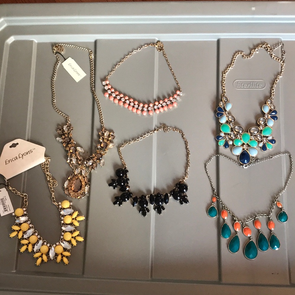 Assorted statement necklaces
